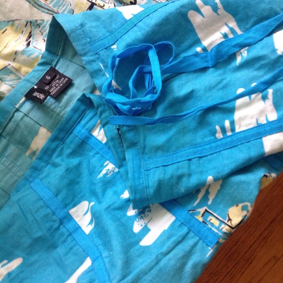 Kenzie Turquoise Skirt Ribbon Side Tie - Sz 6 - Picture 5 of 8